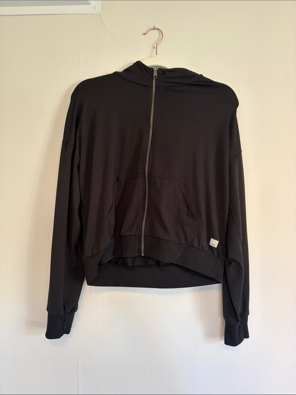 Vuori Black Zip-Up Lightweight Hoodie - Picture 1 of 4